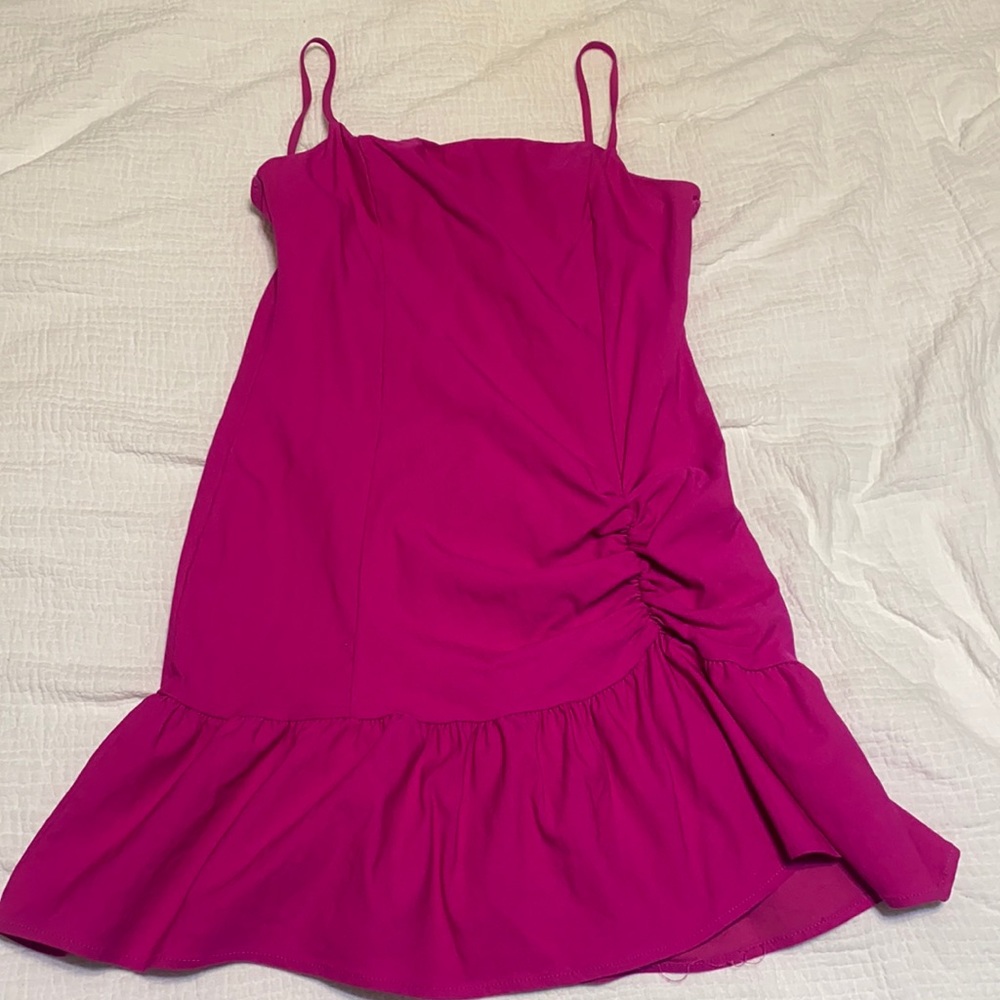 Pink mini dress